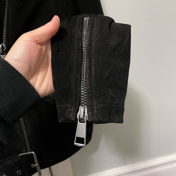 Bagatelle suede leathet biker jacket - Picture 4 of 7